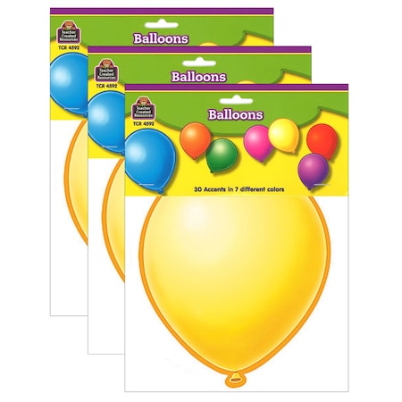 Teacher Created Resources Balloons Accents, 30 Pieces, PK3 TCR4592